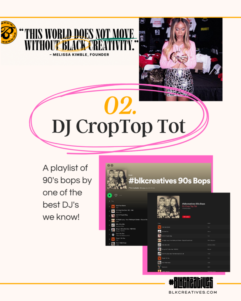 DJ CropTop Top TLC Forever blkcreatives watch party playlist